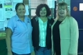 Needham Shop Steward Diane Butera & Vice President Bernadette Romans congratulate Mary Cassidy.